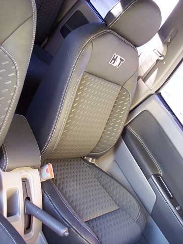 grey seats in car