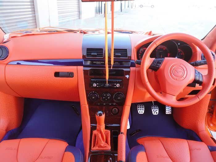 orange steering wheel