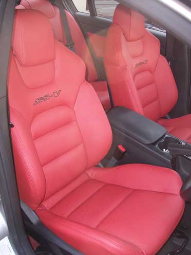 red seats in car