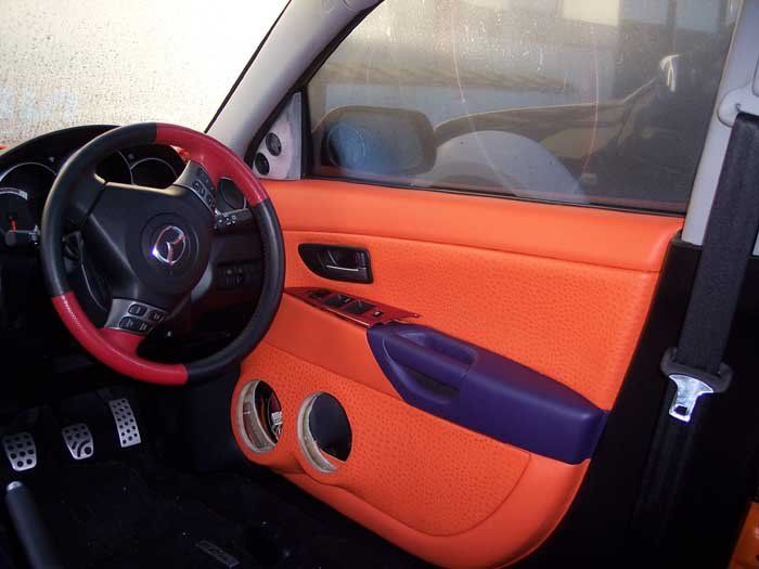 orange car door