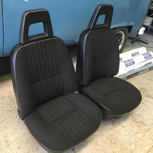 two black car seats with head rest