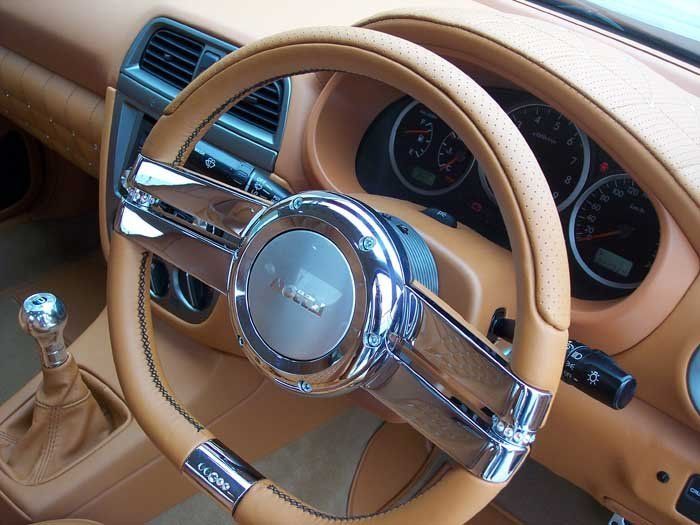 a car steering wheel