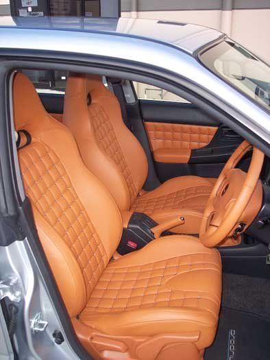 orange interior of a car