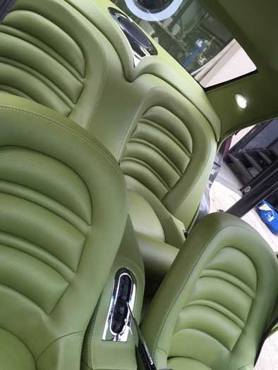 four green car seats