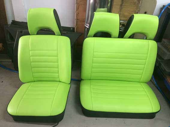 lime green car seats