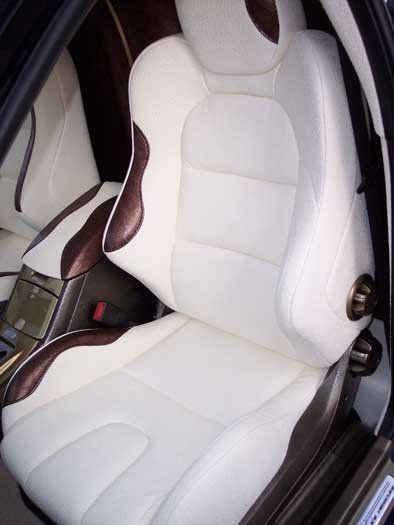 a white car seat
