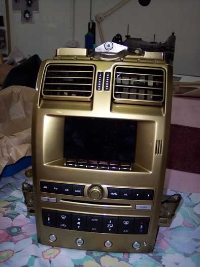 a gold console