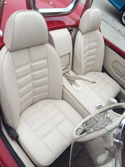 luxury white car seats