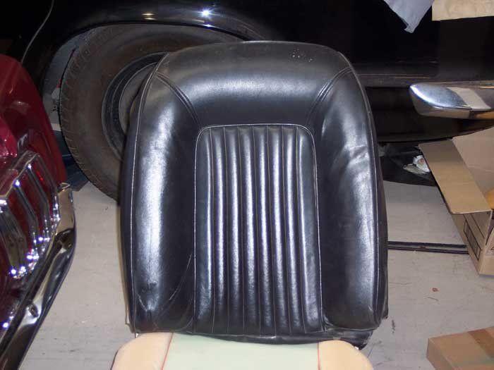 a black leather car seat