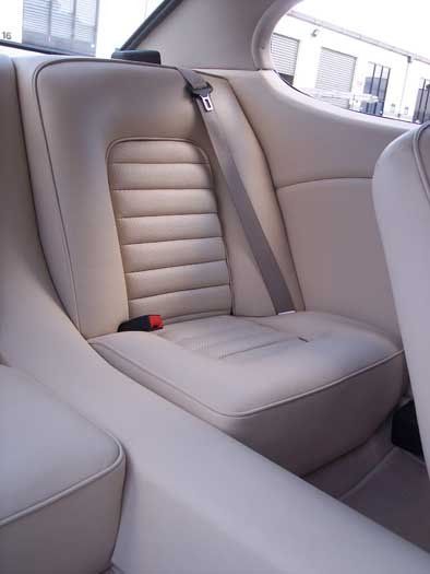 a tan seat in a car