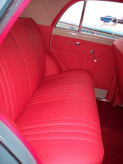 red interior of a car