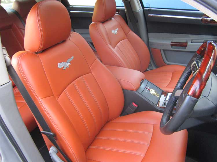 orange front car seats