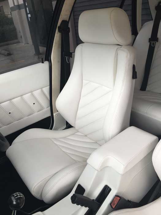single white car seat