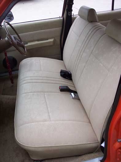 white seats with seat belts