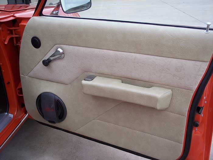 a car door with a speaker
