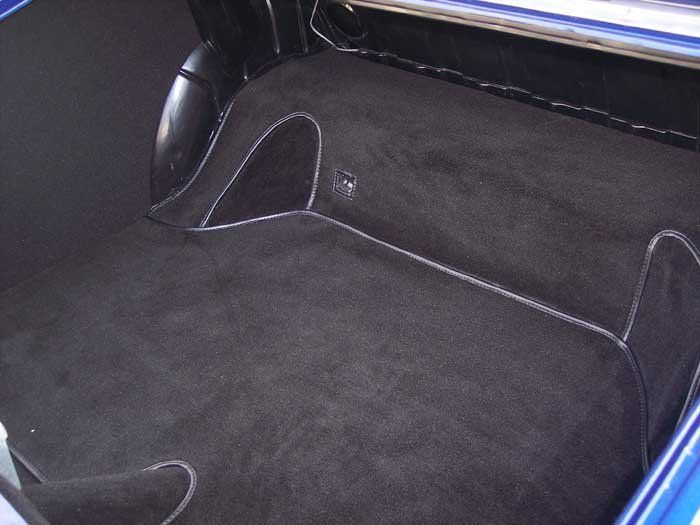 new black carpet floor of car