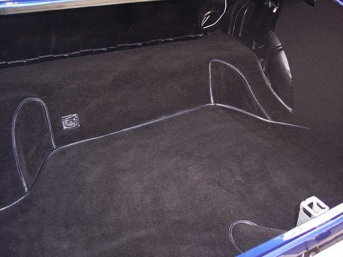new black carpet in blue car