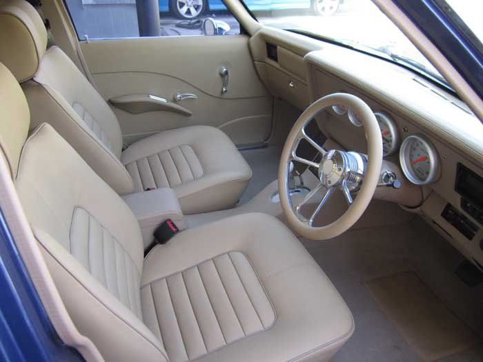 tan leather front seats