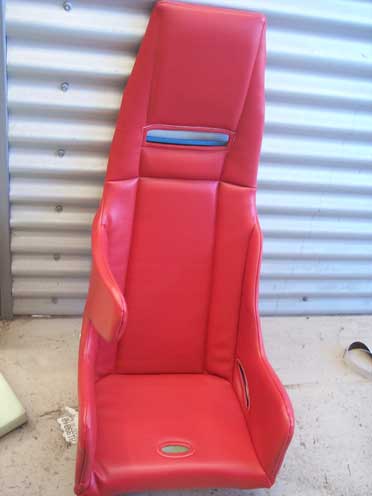 tall red car seat