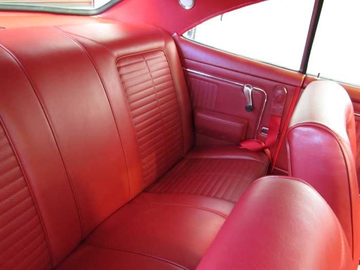 two red backseats