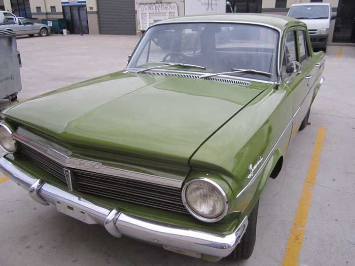 an olive green car