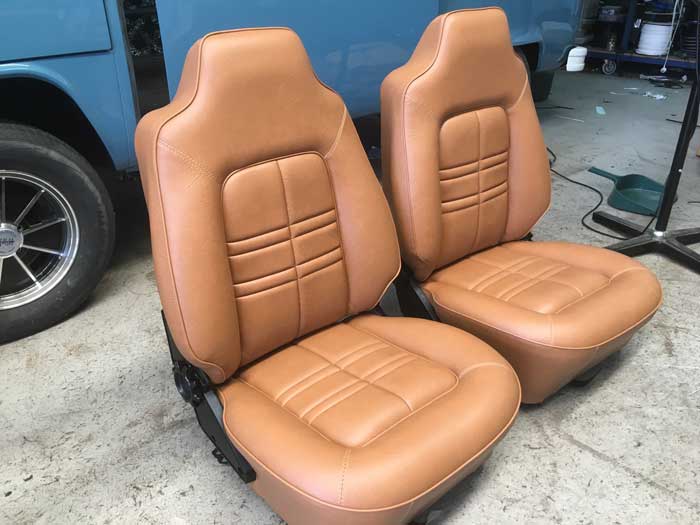 matching brown car seats