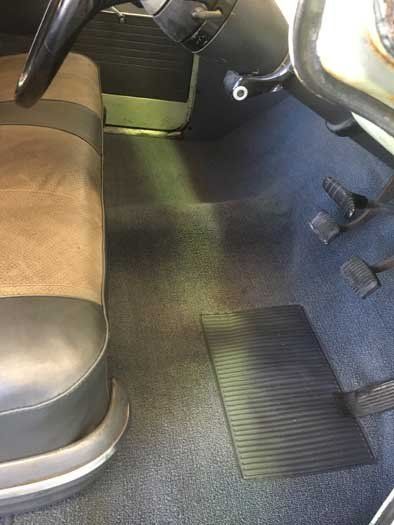 the floor of the car