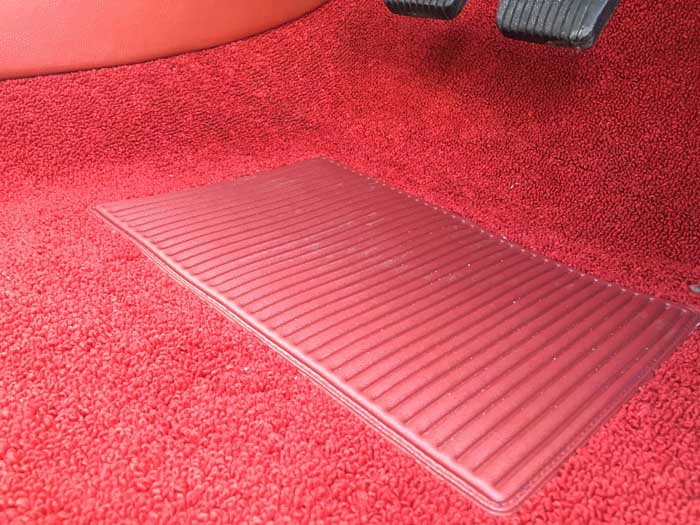 red carpet with red weather mat