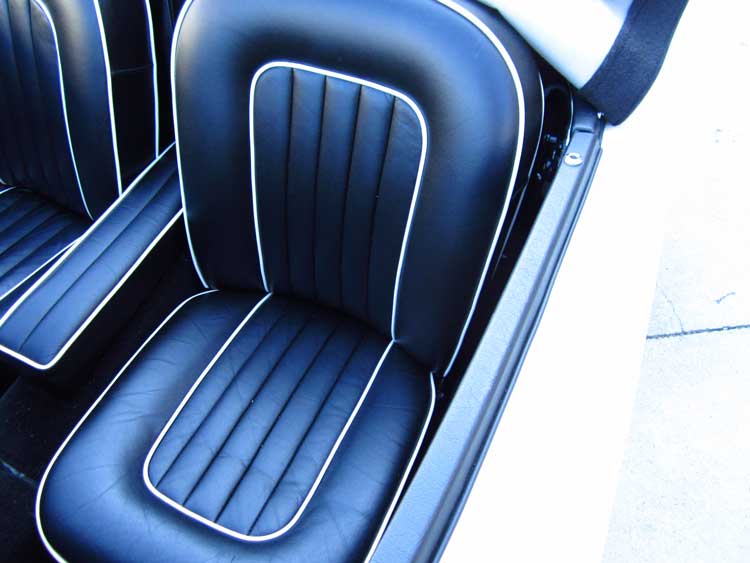 dark leather car seat