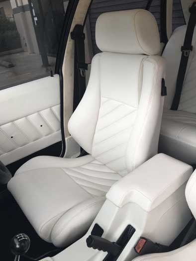 a white driver seat