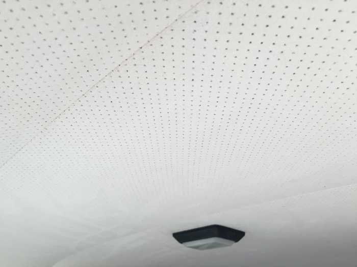 a textured roof of a car