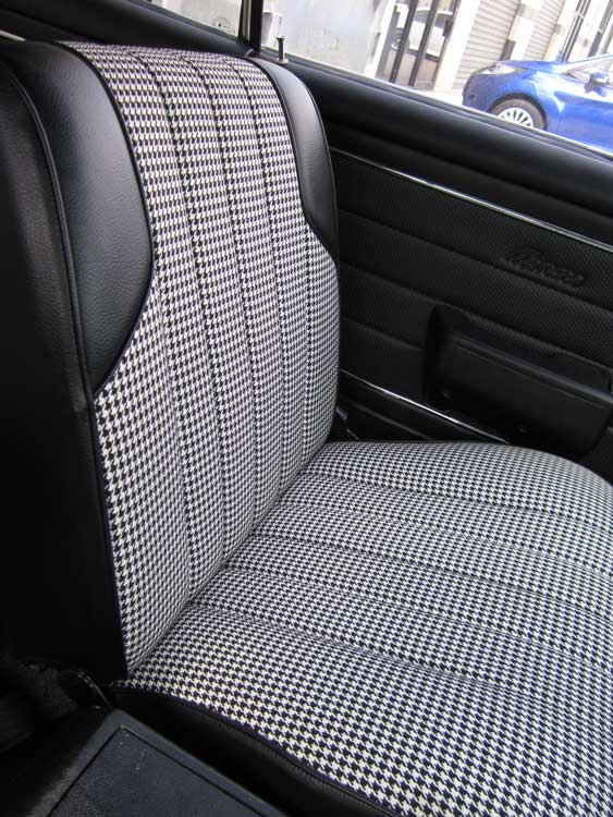new grey and black car seat