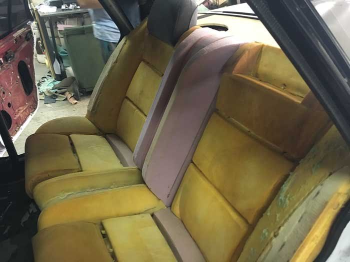 two back seats with no cover