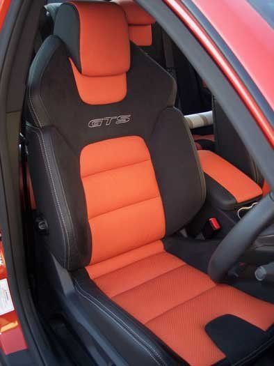 orange and black seats