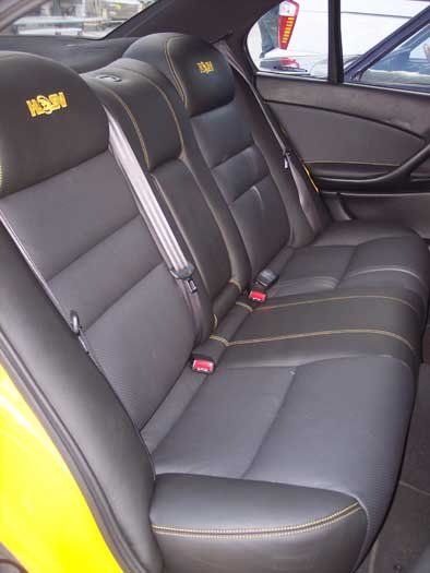back seats of a car