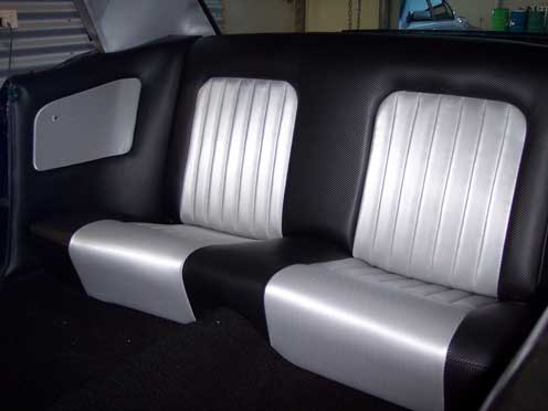 silver and black car seat