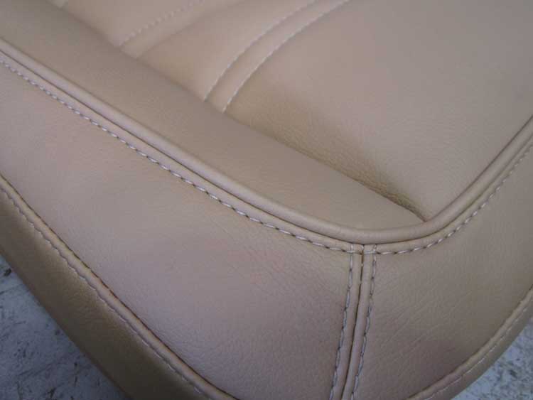 close up of car seat material