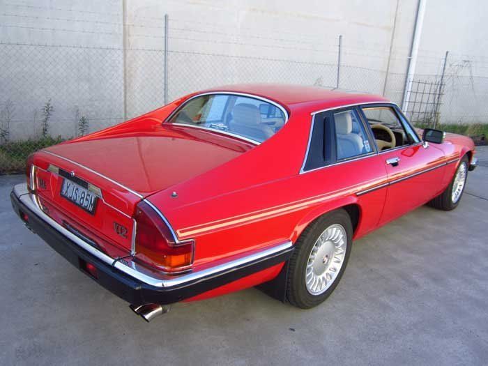 classic jaguar red car