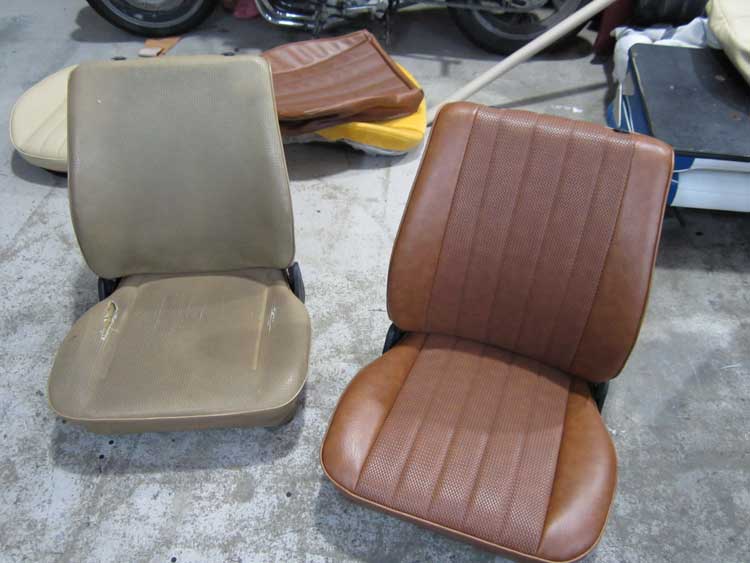 simple brown car seats
