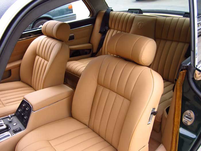 brown customised ribbed upholstery