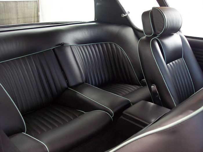 textured black upholstery