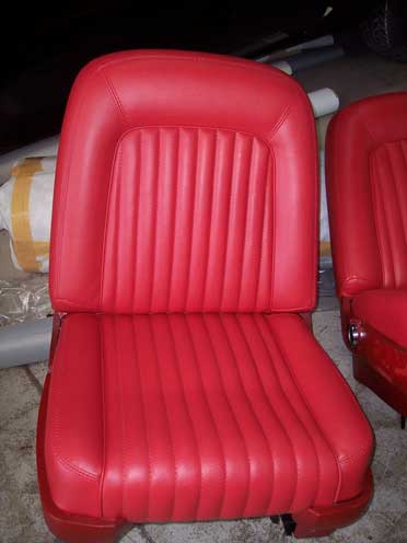 single red car seat with padding
