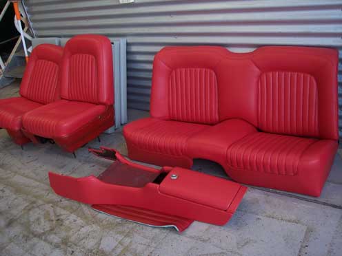 set of red car seats