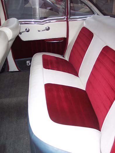 soft red and white back car seat