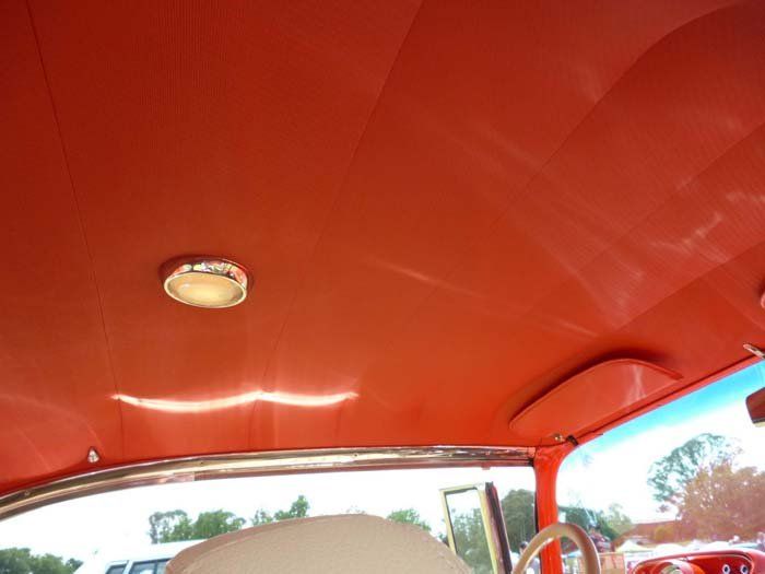 chevy red interior ceiling