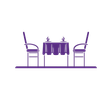 cafe restaurant seating icon