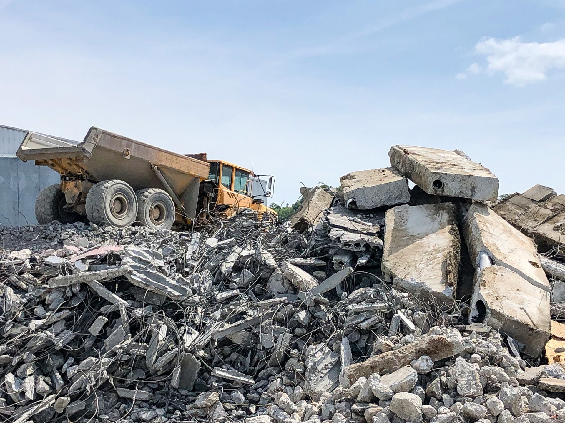 Earth-moving machinery on a construction site