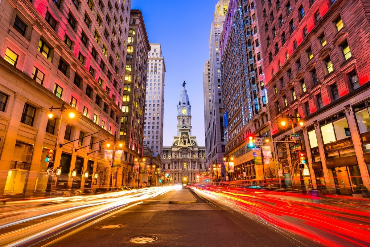 Downtown Philadelphia, home to top legal marketing agencies.