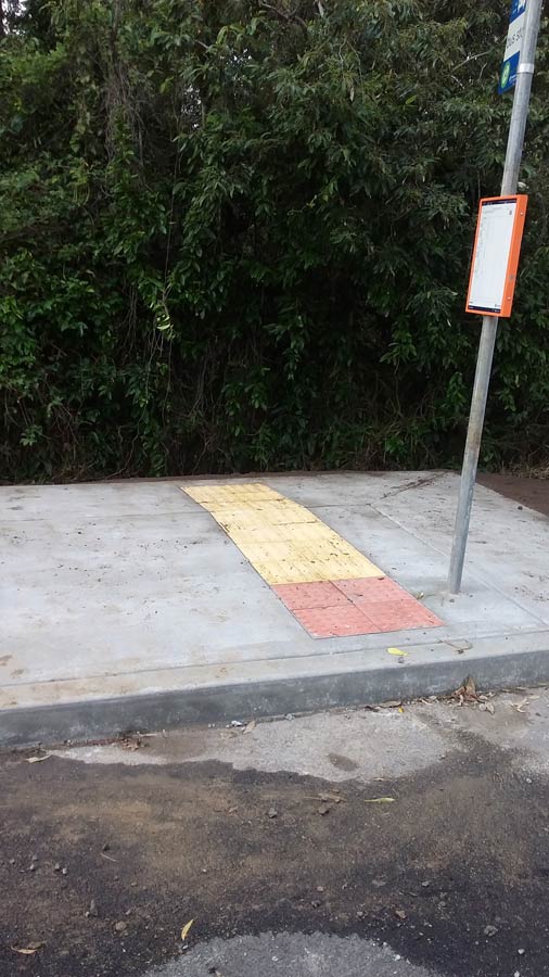 concrete sidewalk in progress