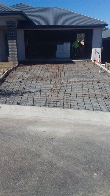 driveway being laid